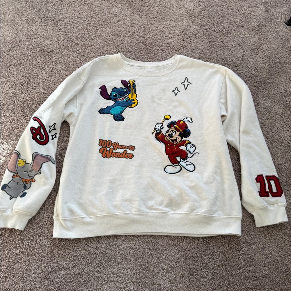 Disney 100 Years of Wonder Mickey Mouse, Stitch, & Dumbo sweatshirt XL 15-17